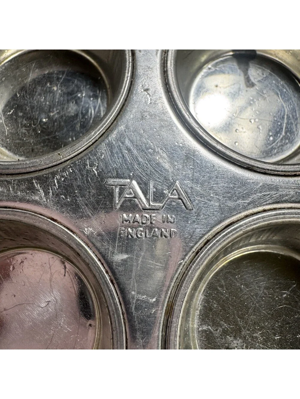 Vintage Aluminum Muffin Tin Lot Mirro TALA Chilton Mini Cupcake Popover Pans 5pc